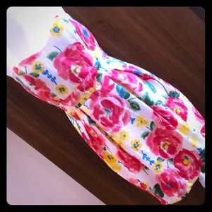 Twenty One Pretty floral strapless dress